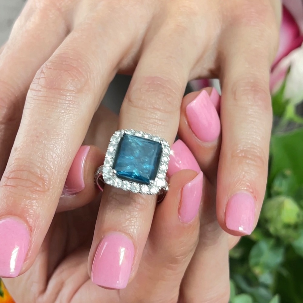 8.67 Carat Blue Magic Diamond Ring